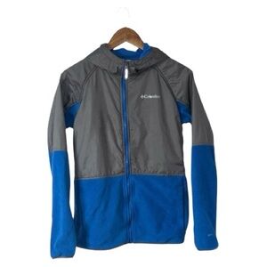 Columbia Omni-Heat Jacket Blue Grey Lightweight Fall Warm Size Boys XL 18/20